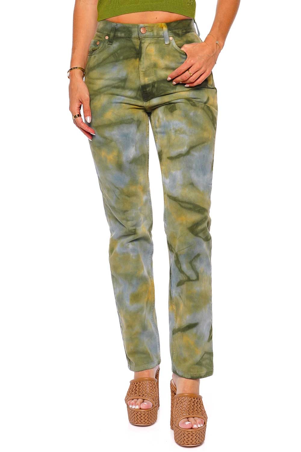 Ulla Johnson The Agnes Malachite Straight Leg Jeans