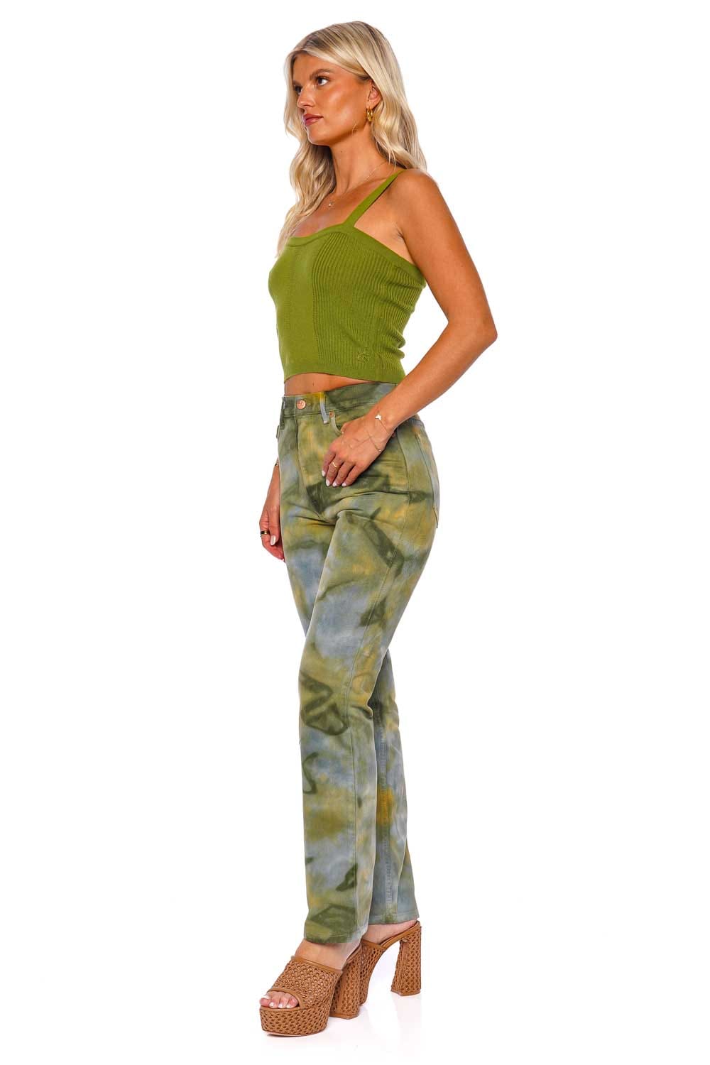 Ulla Johnson The Agnes Malachite Straight Leg Jeans