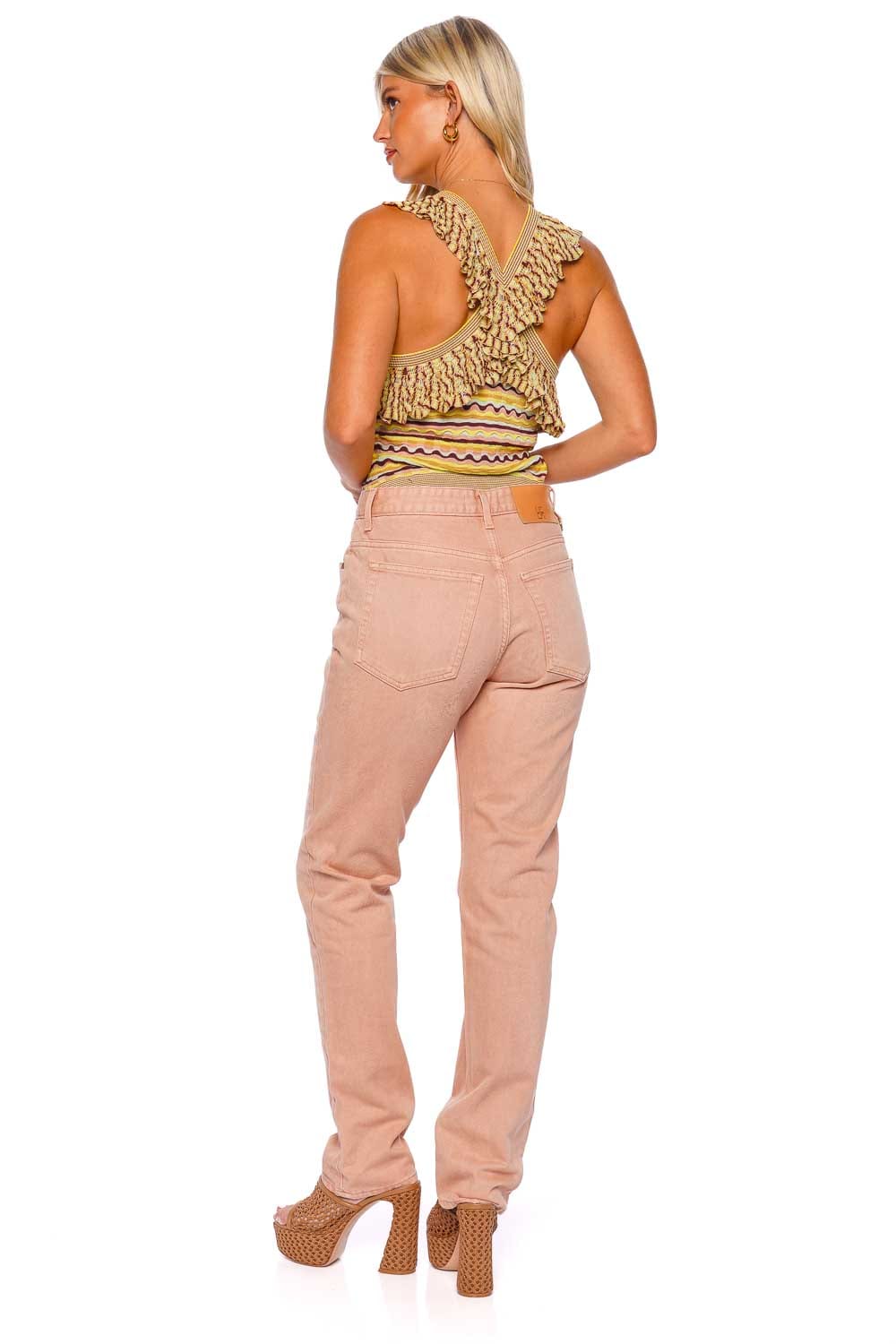 Ulla Johnson The Agnes Rosewood Straight Leg Jeans