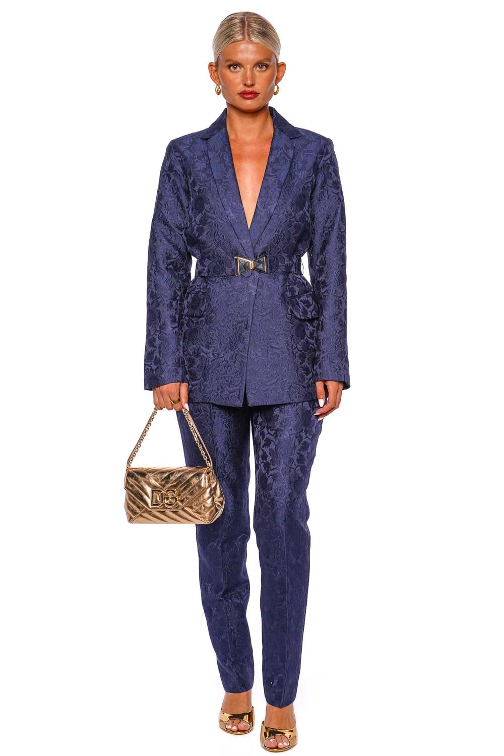 Silvia Tcherassi Orion Navy Tapered Pants