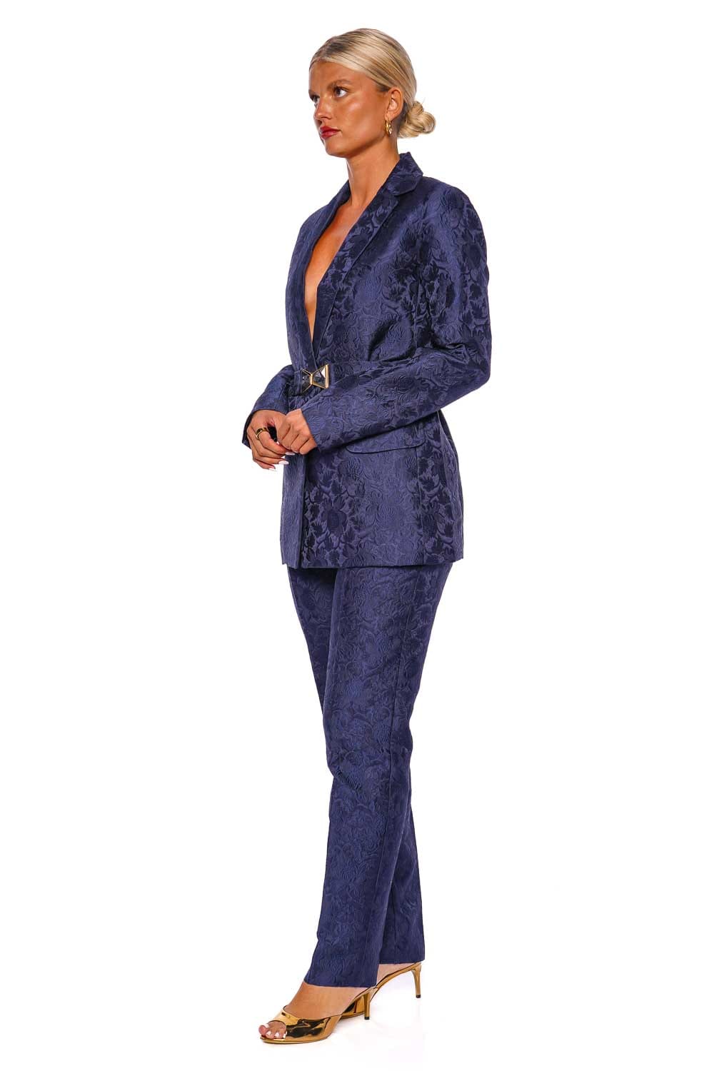 Silvia Tcherassi Orion Navy Tapered Pants