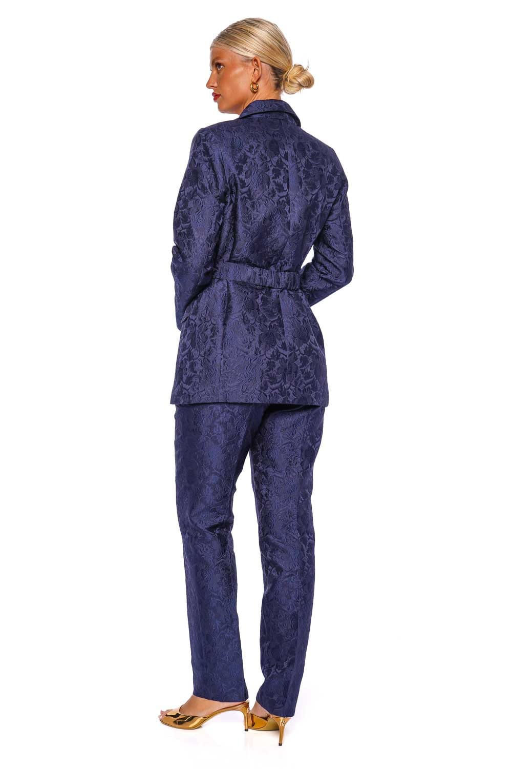 Silvia Tcherassi Cueno Navy Belted jacket