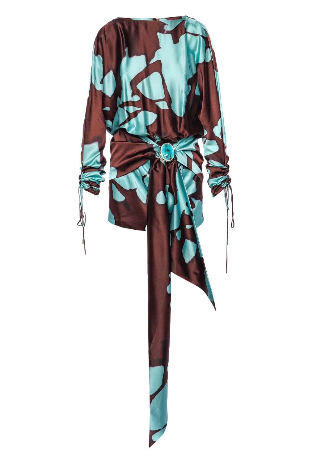 Silvia Tcherassi Mallorca Stretch Silk Mini Dress