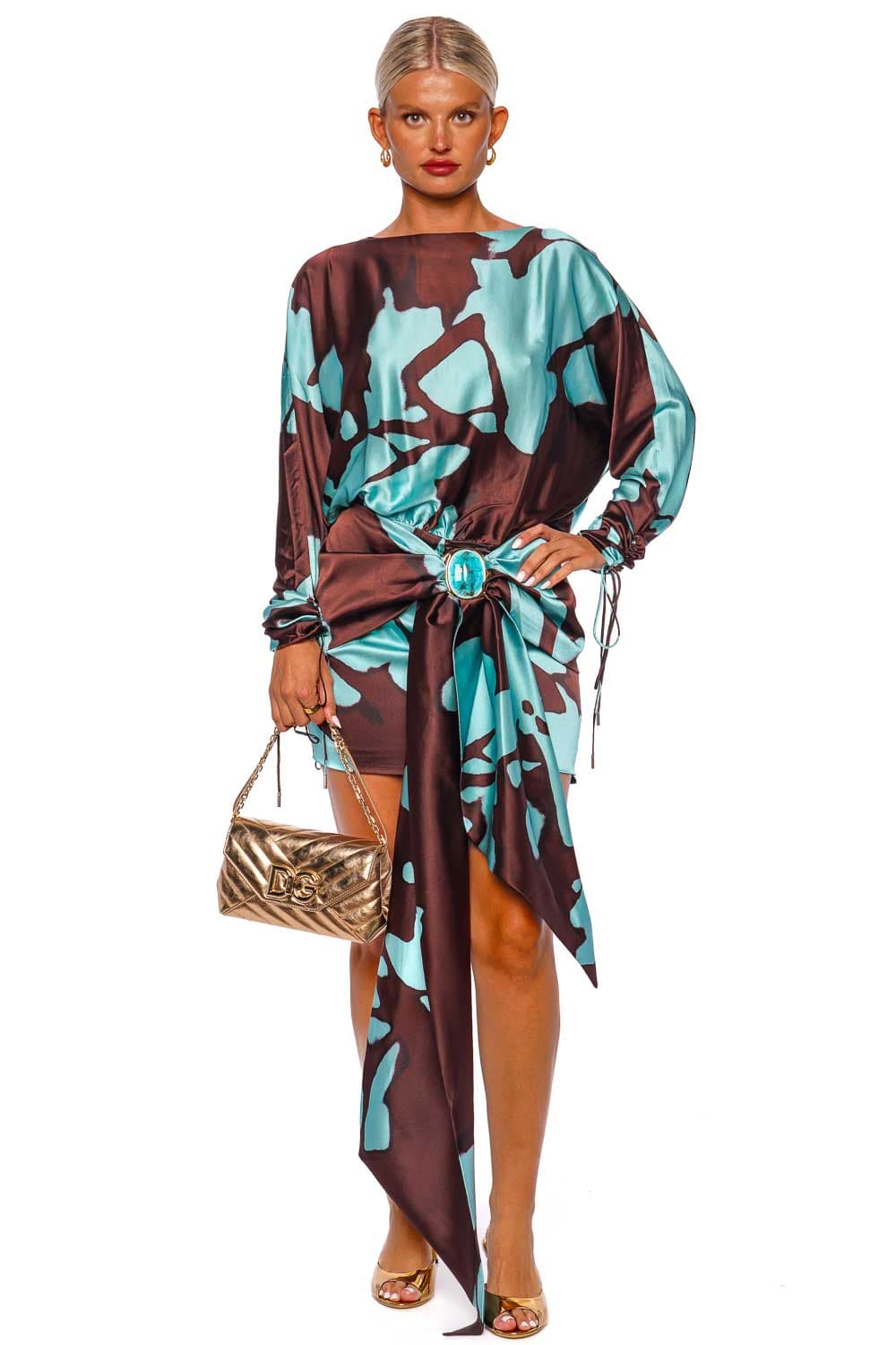 Silvia Tcherassi Mallorca Stretch Silk Mini Dress