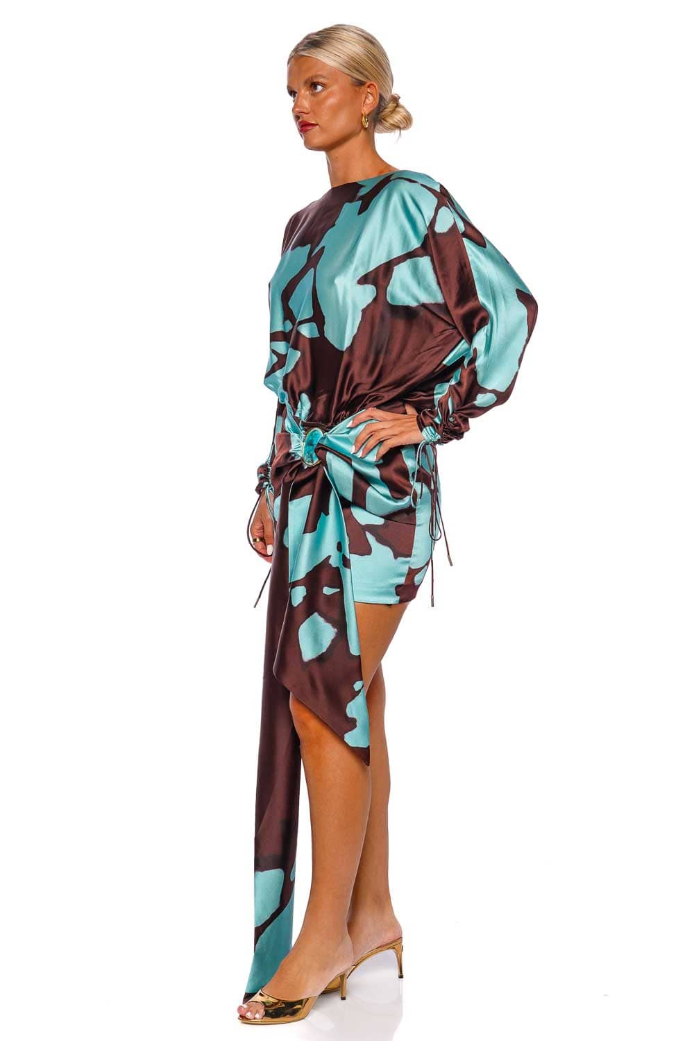 Silvia Tcherassi Mallorca Stretch Silk Mini Dress