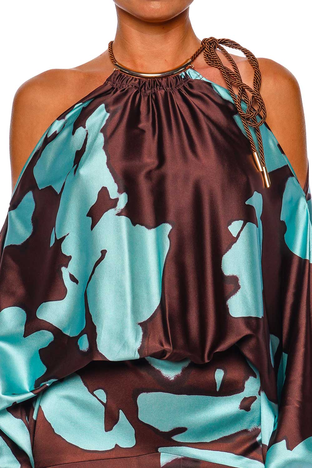 Silvia Tcherassi Bahar Printed Stretch Silk Maxi Dress