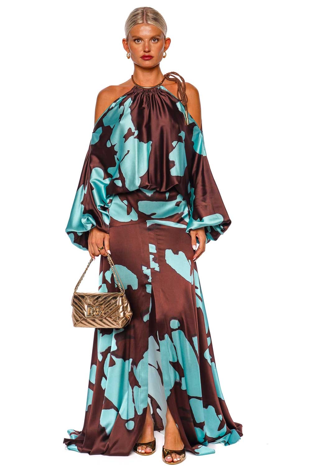 Silvia Tcherassi Bahar Printed Stretch Silk Maxi Dress