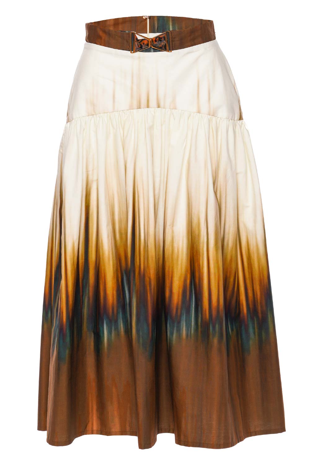 Silvia Tcherassi Damalia Belted Cotton Midi Skirt