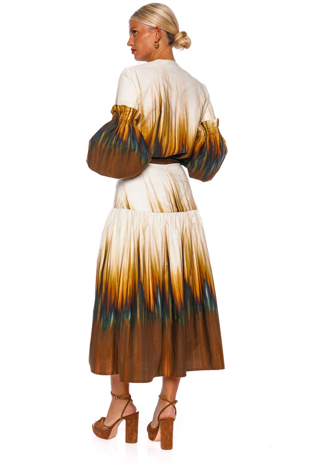 Silvia Tcherassi Damalia Belted Cotton Midi Skirt