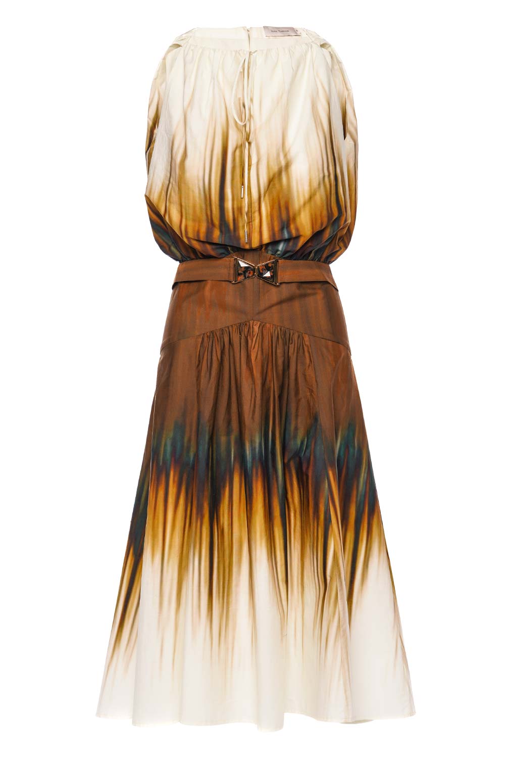 Silvia Tcherassi Berta Sleeveless Belted Midi Dress