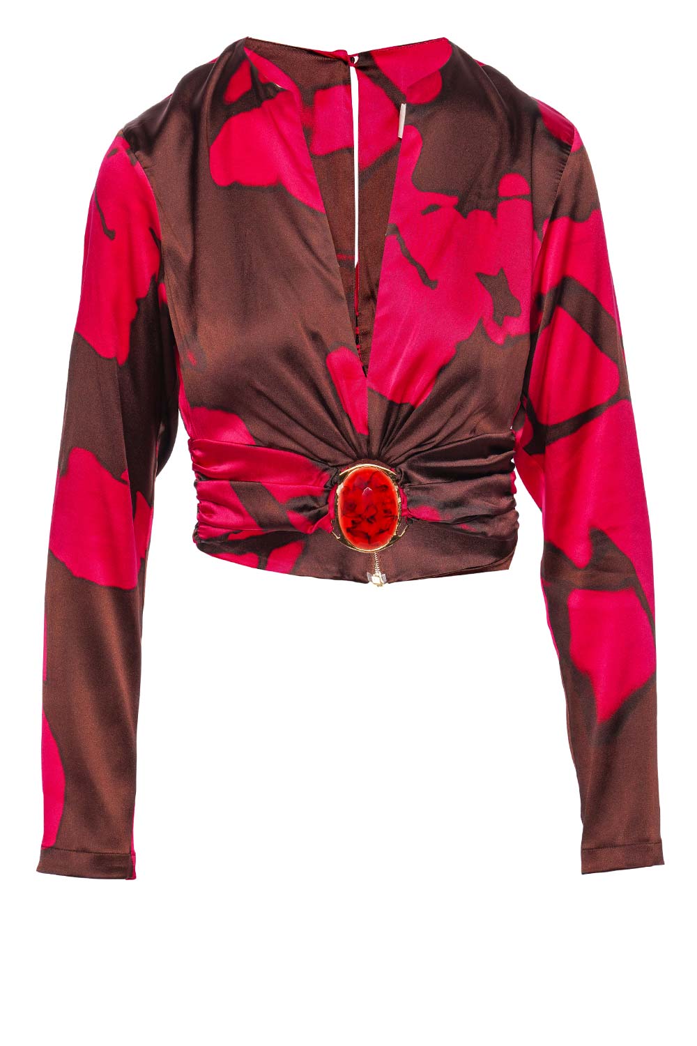 Silvia Tcherassi Edith Stretch Silk Printed Blouse