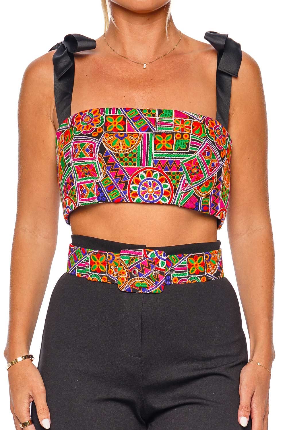 Andres Otalora UBAQUE CROP TOP FW23026 MULTI