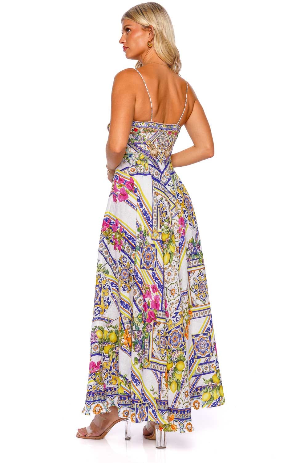 Camilla LONG DRESS W/ TIE FRONT MIDI