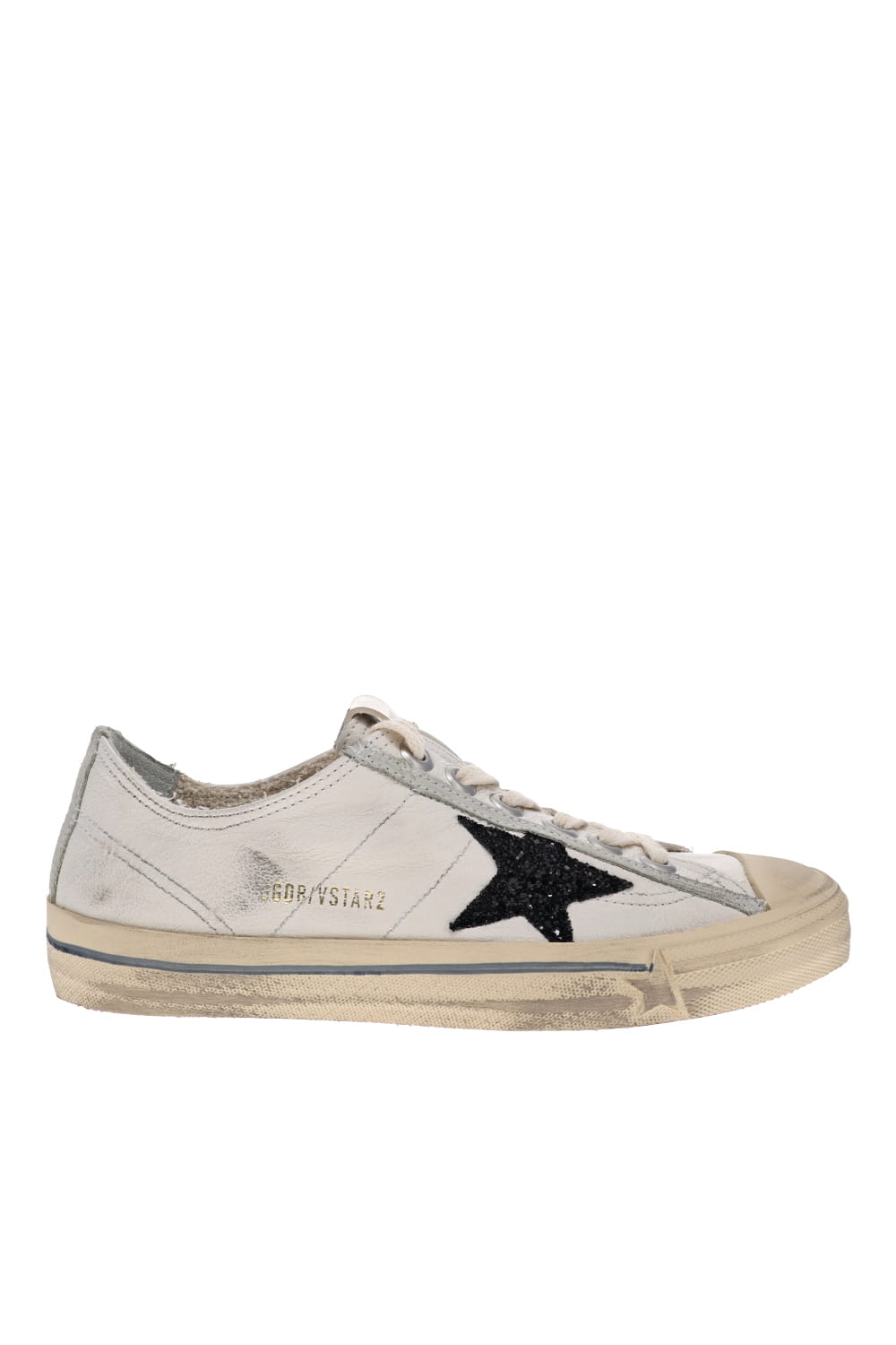 Golden Goose V-Star 2 Glitter Leather Sneakers