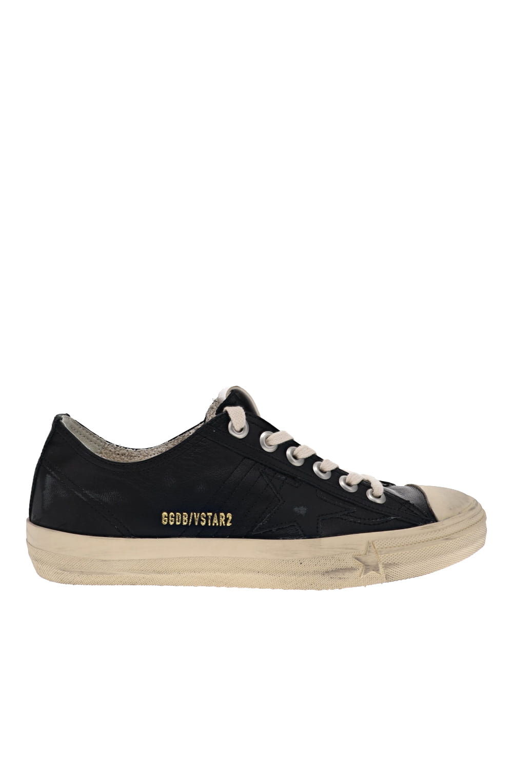 V Star 2 Black Leather Low Top Sneakers