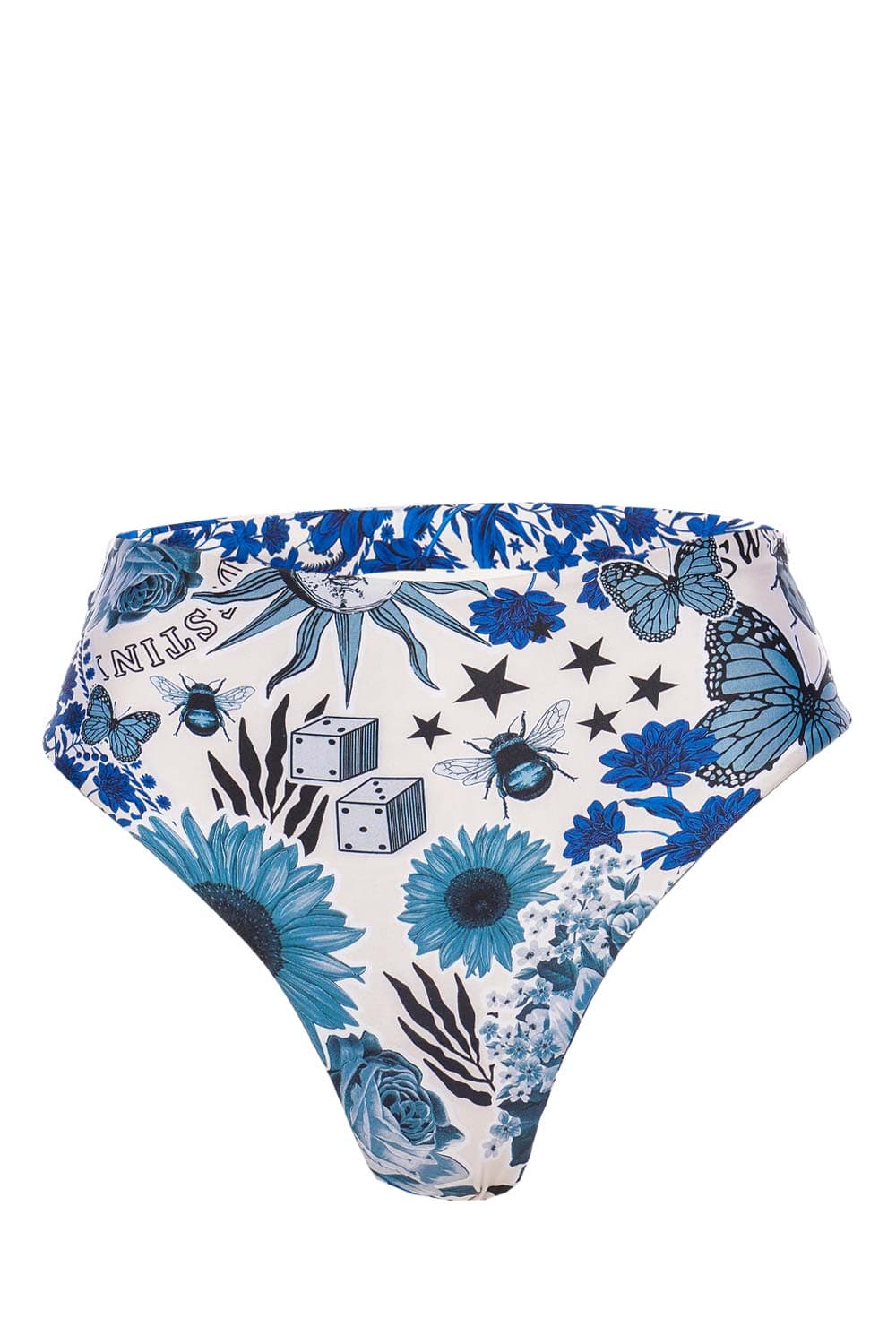 Agua Bendita Penelope Embellished High Rise Bikini Bottom