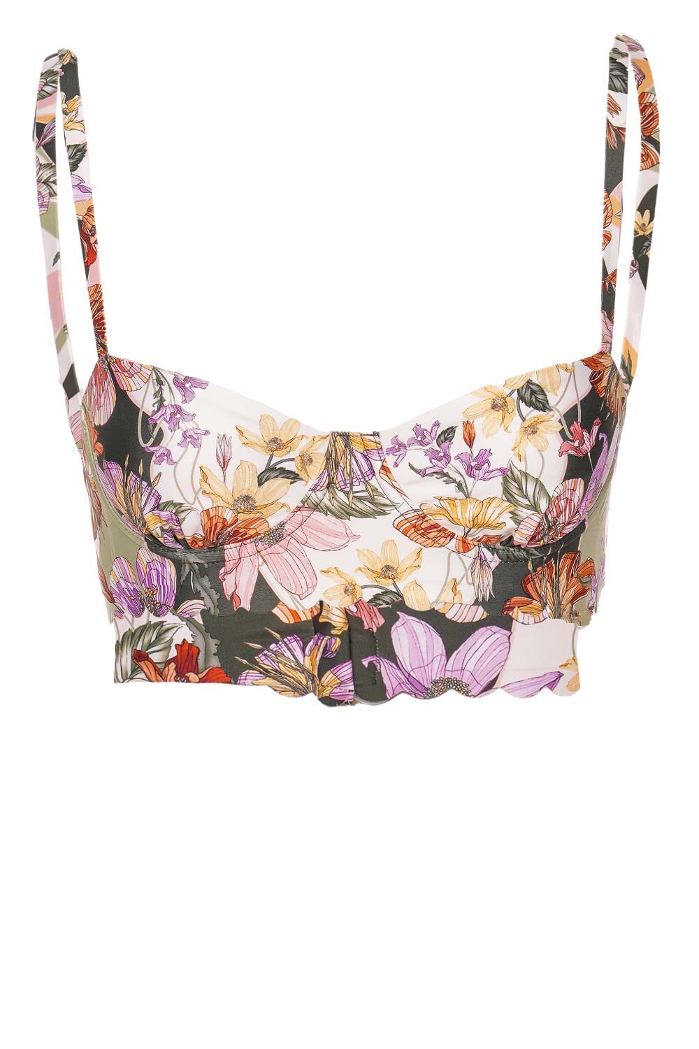 Agua Bendita Lauren Vitreo Scalloped Bikini Top