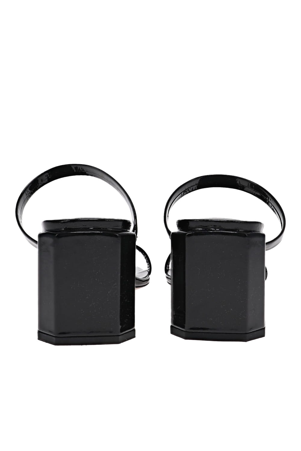 BY FAR Tanya Black Patent Leather Mules