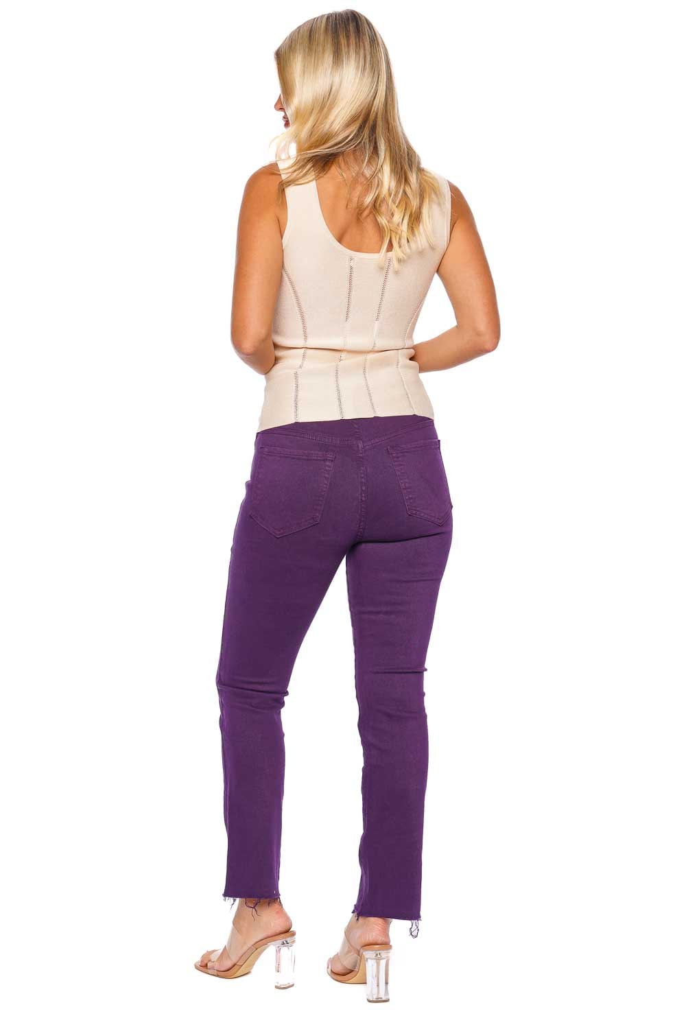 MOTHER Denim HIGH WAISTED RASCAL ANKLE FRAY 10534-753 BLACKBERRY CORDIAL