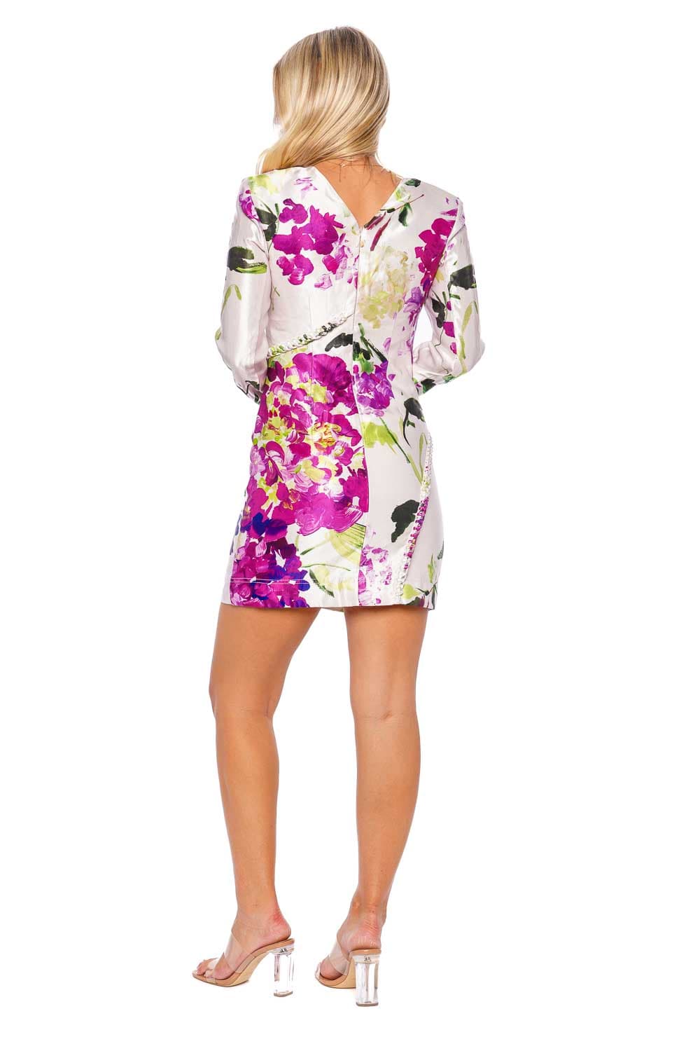 Aje. Arbour Wild Hydrangea Whipstitch Mini Dress