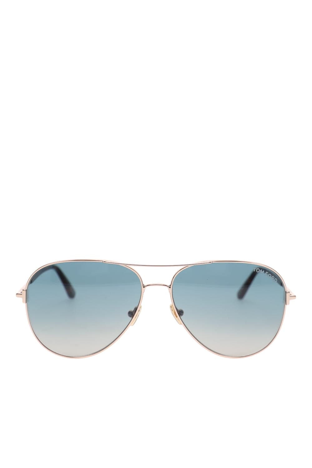 Tom Ford Eyewear Clark Turquoise Havana Aviator Sunglasses