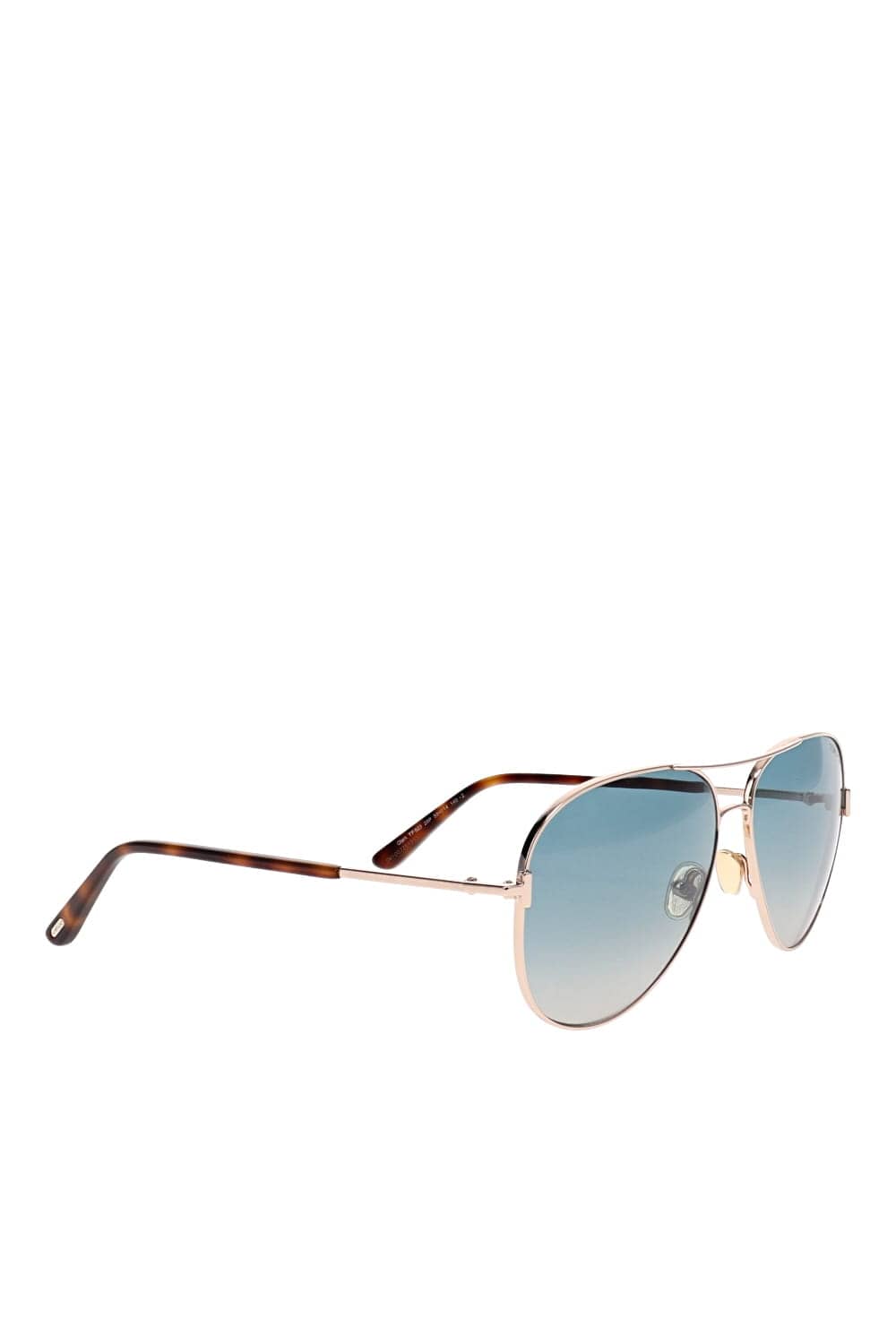 Tom Ford Eyewear Clark Turquoise Havana Aviator Sunglasses