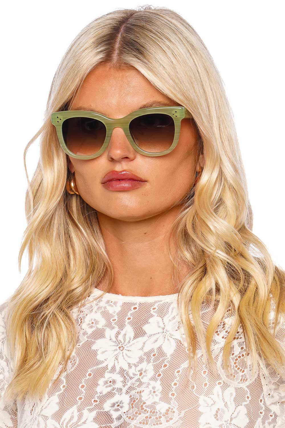 KREWE Jena Basil Acetate Sunglasses