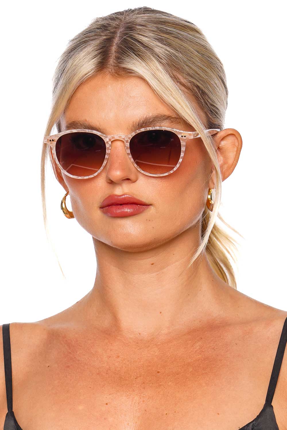 KREWE Landry Micro Plaid Sunglasses