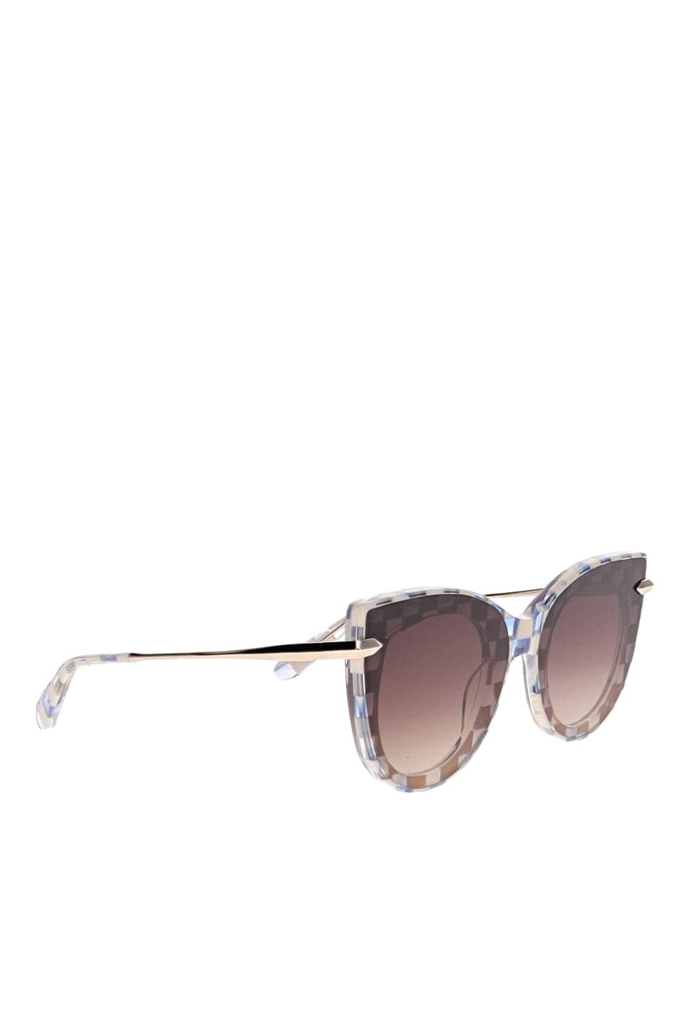 KREWE Laveau Nylon Sunglasses LAVEAU NYLON GINGHAM CRYSTAL