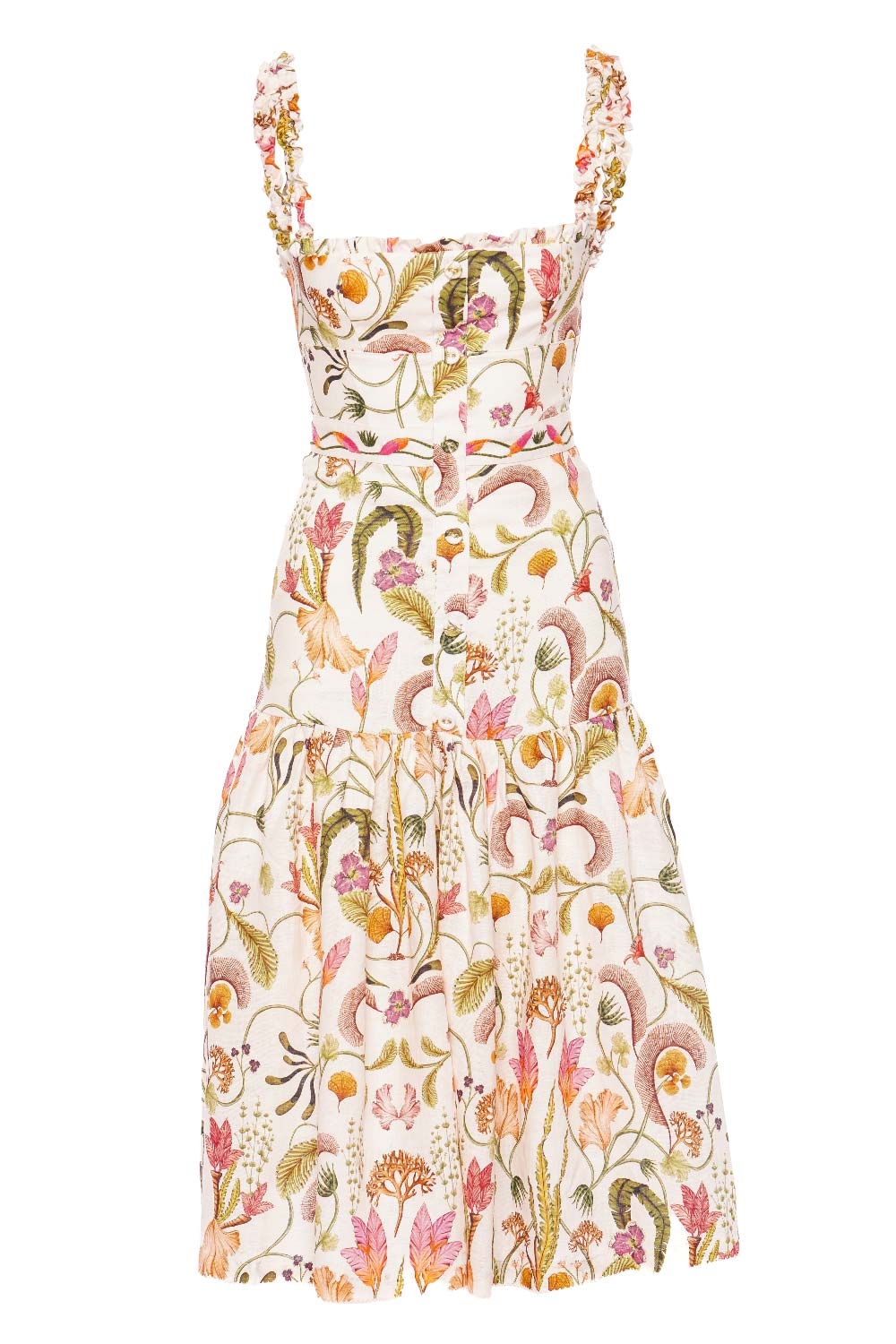 AGUA by Agua Bendita Nispero Habitat Tiered Midi Dress