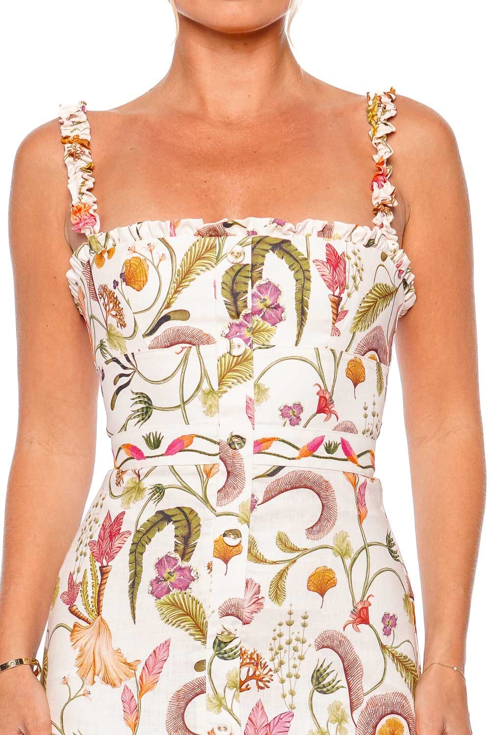 AGUA by Agua Bendita Nispero Habitat Tiered Midi Dress
