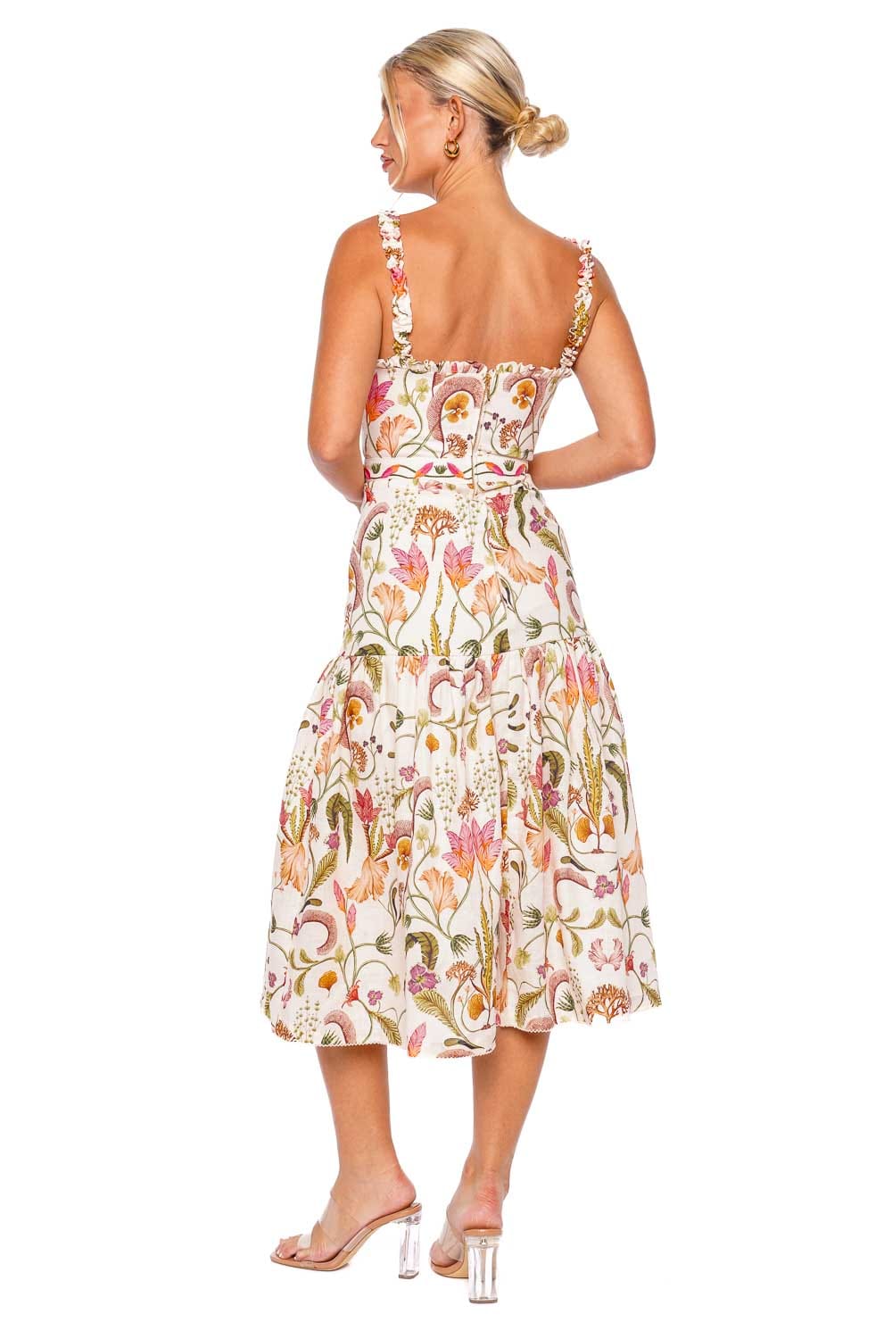 AGUA by Agua Bendita Nispero Habitat Tiered Midi Dress