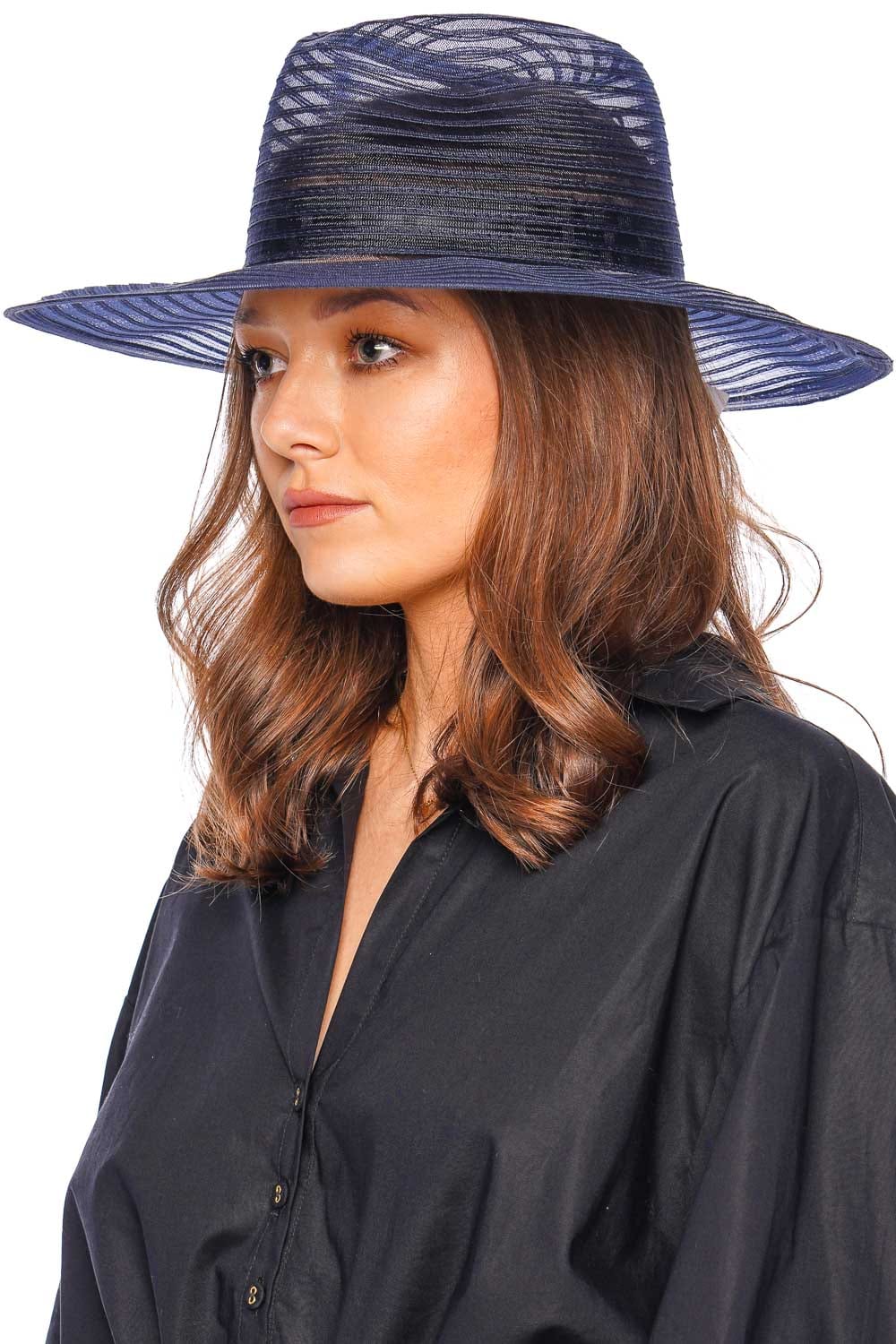 Eugenia Kim Emmanuelle Navy Wide Brim Sunhat