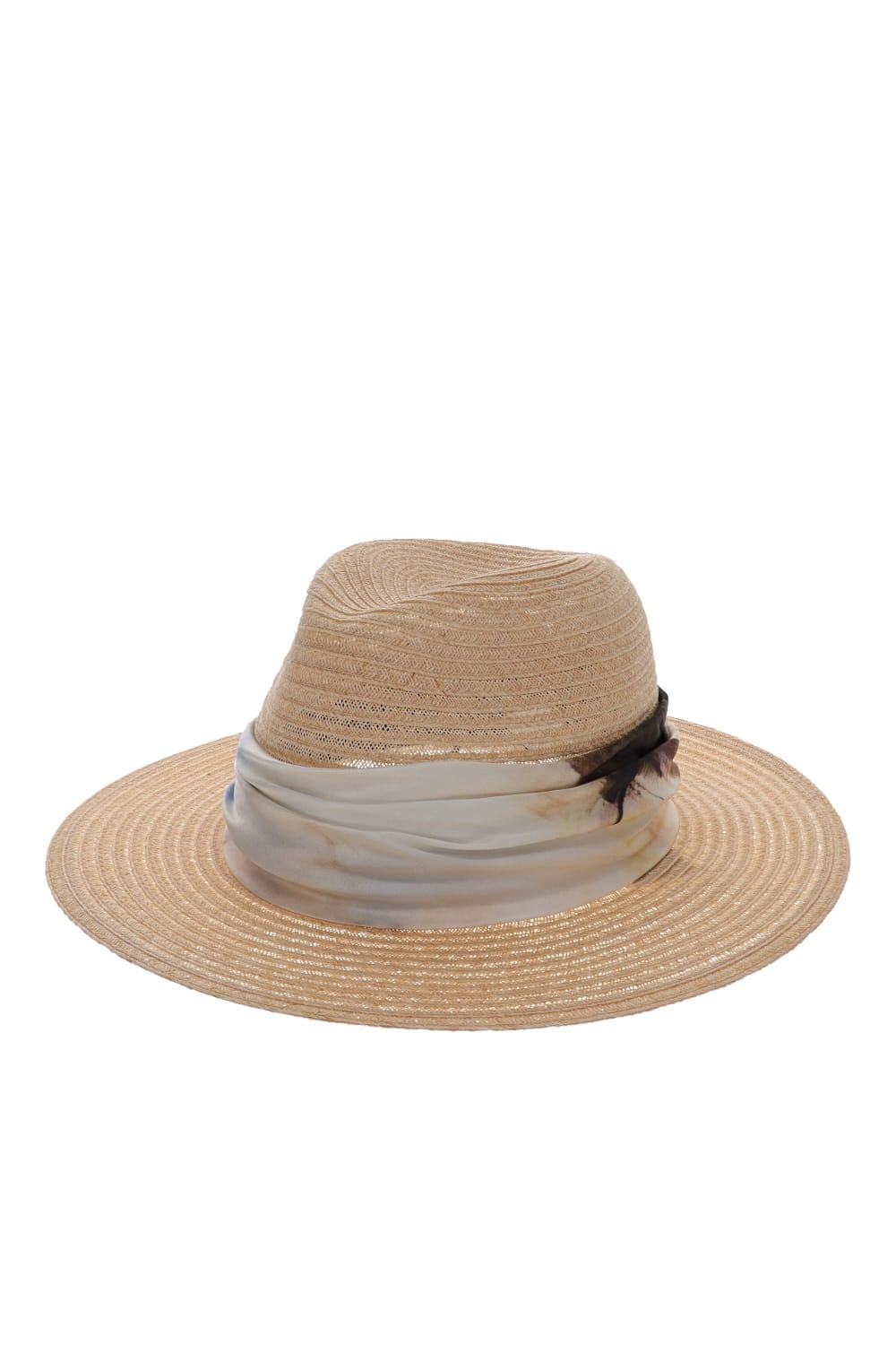 Eugenia Kim Courtney Natural Scarf Trim Fedora Hat