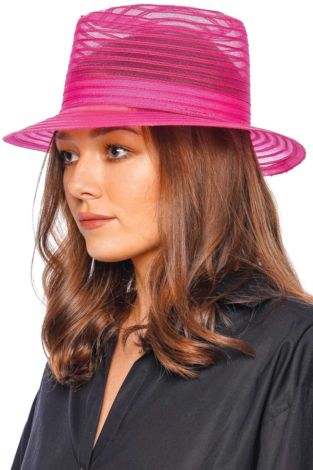 Eugenia Kim Blaine Hot Pink Fedora Hat