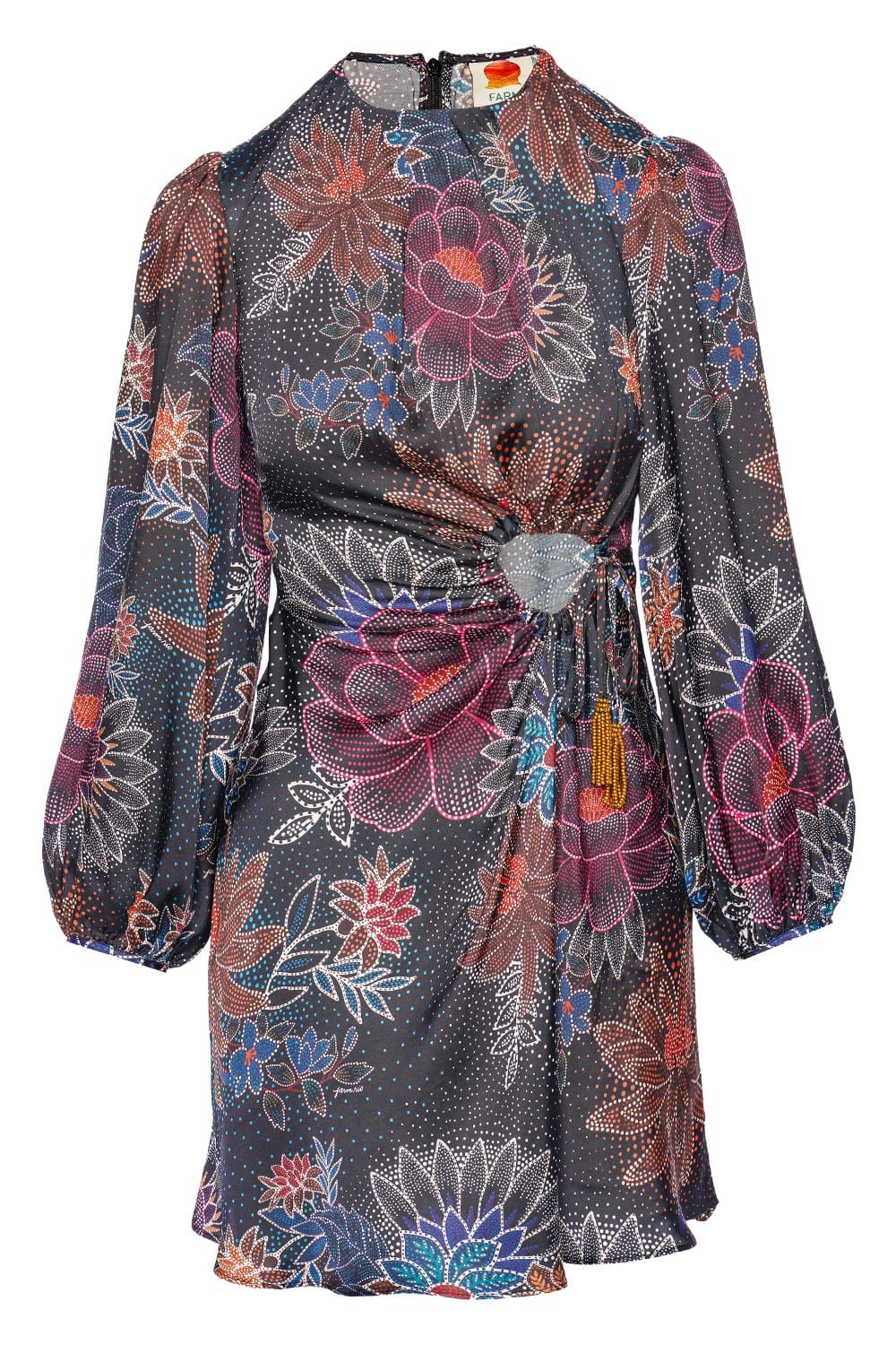 FARM Rio SPARKLE FLOWERS BLACK MINI DRESS 319600 SPARKLE FLOWERS BLACK