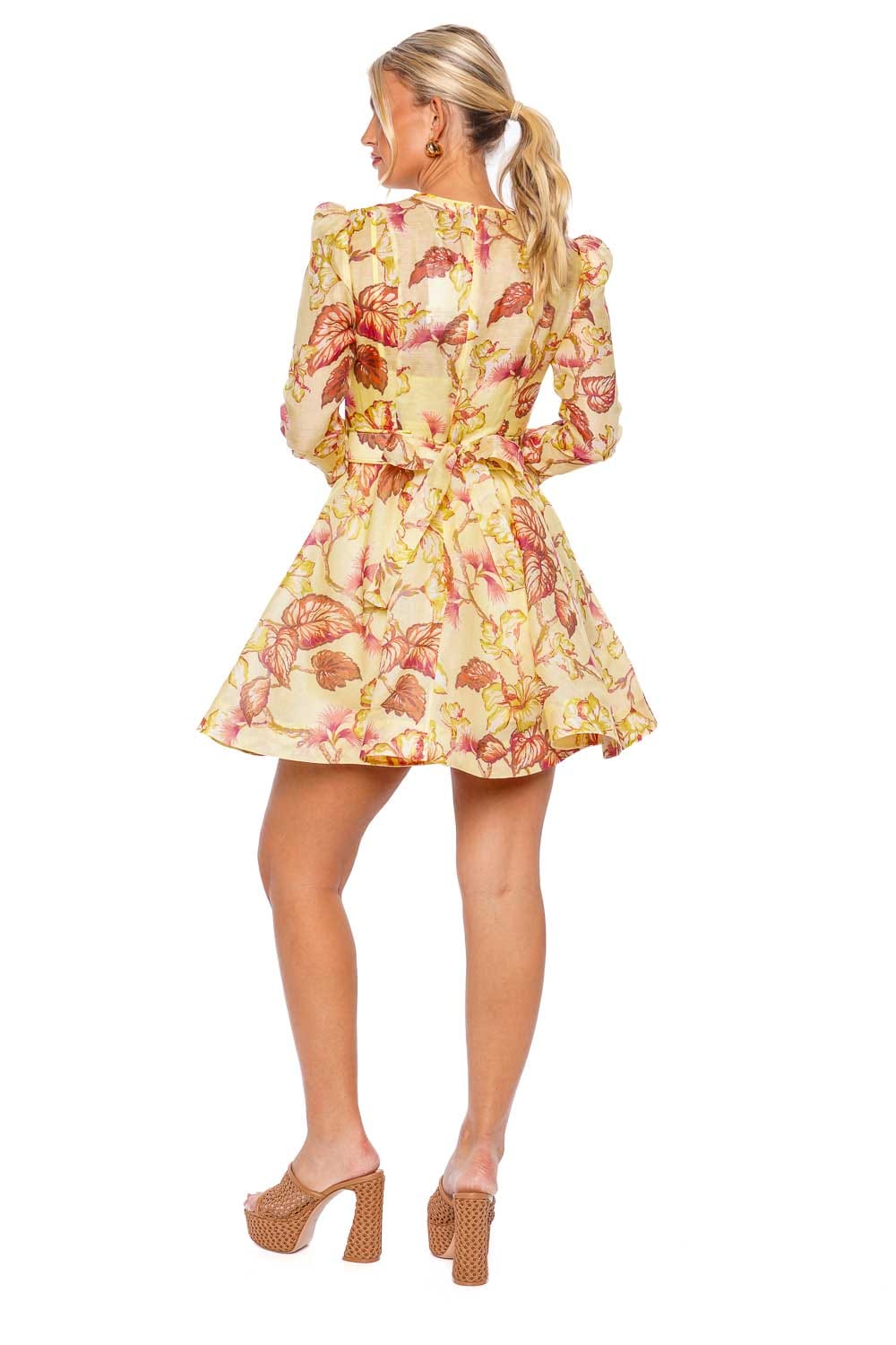 ZIMMERMANN Matchmaker Long Sleeve Floral Mini Dress