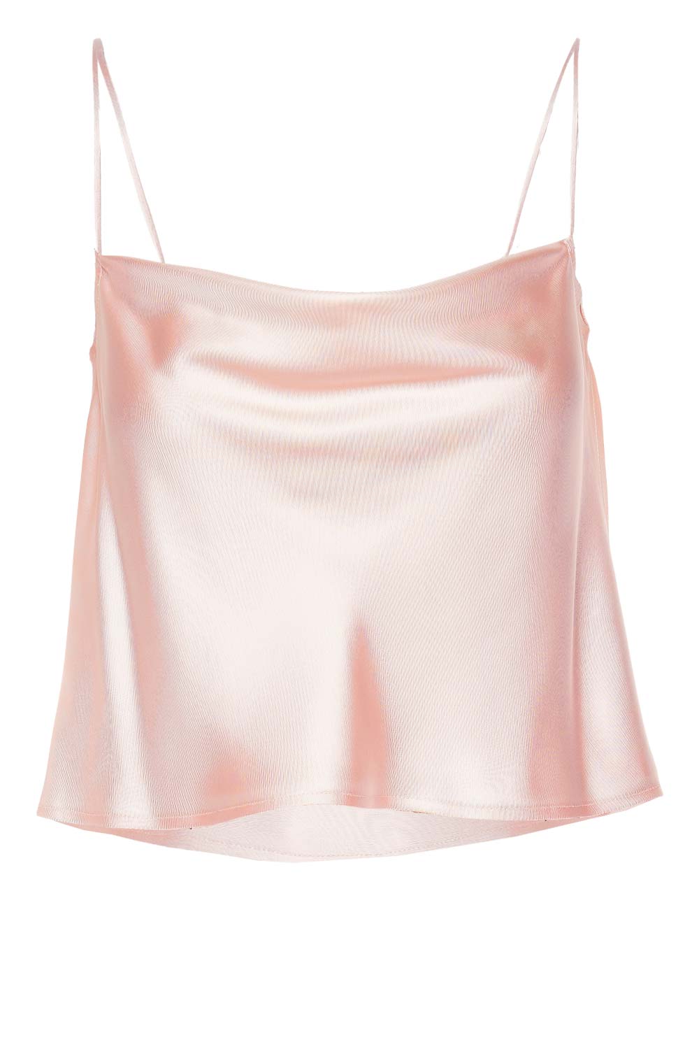 Light Pink Silk Twill Bias Cami