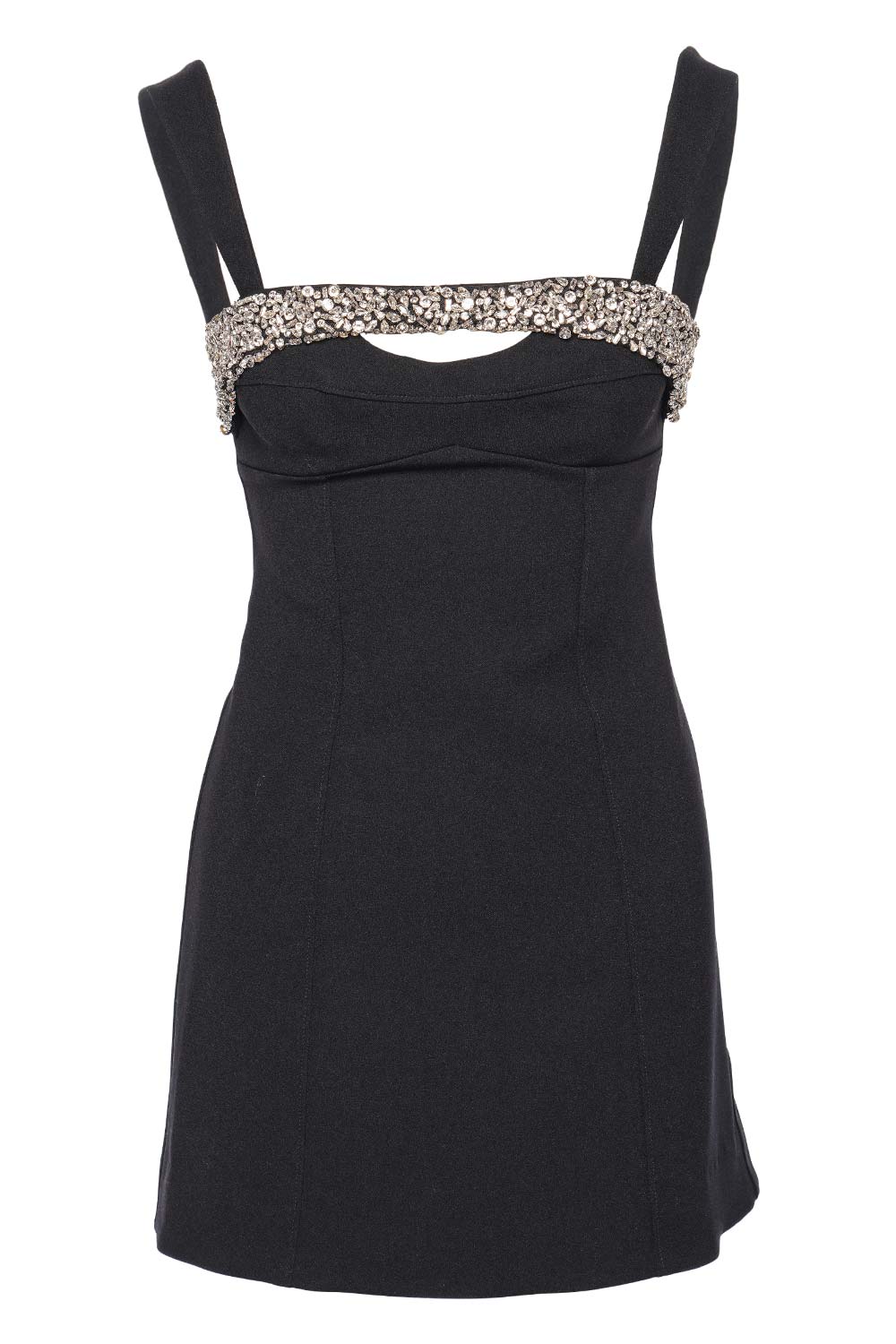 SIMKHAI Lenny Black Embellished Mini Dress