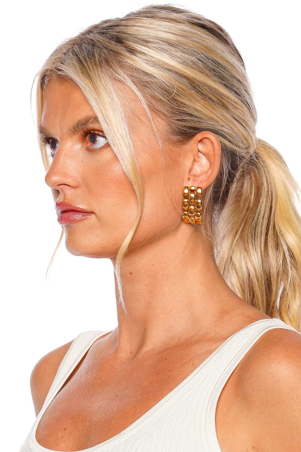 Jennifer Behr Nicci Gold Curved Earrings