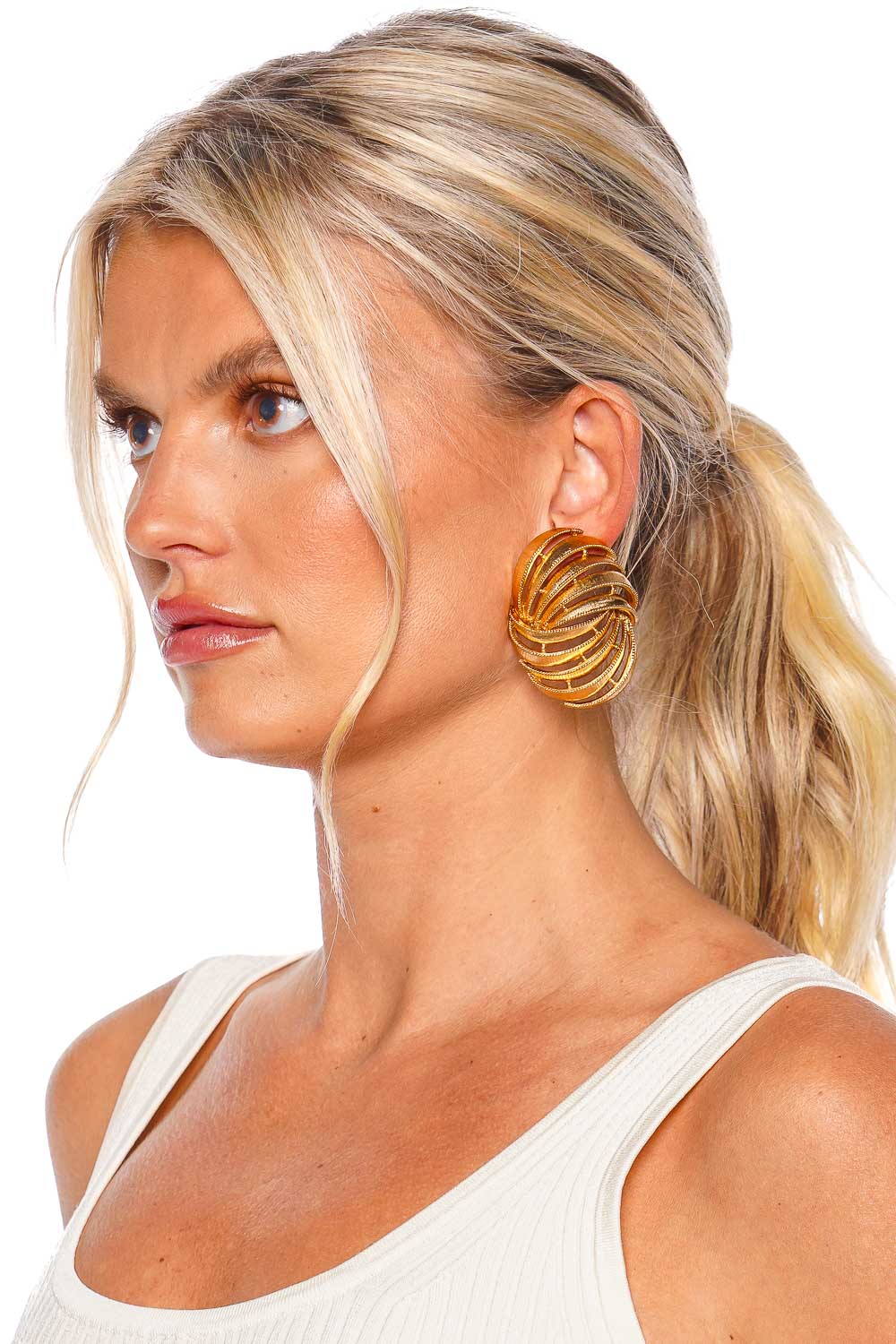 Jennifer Behr Brenna Gold Stud Earrings