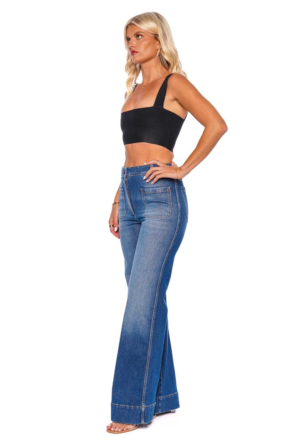 Victoria Beckham Alina Jean 1124DJE005218A Dark Vintage Wash