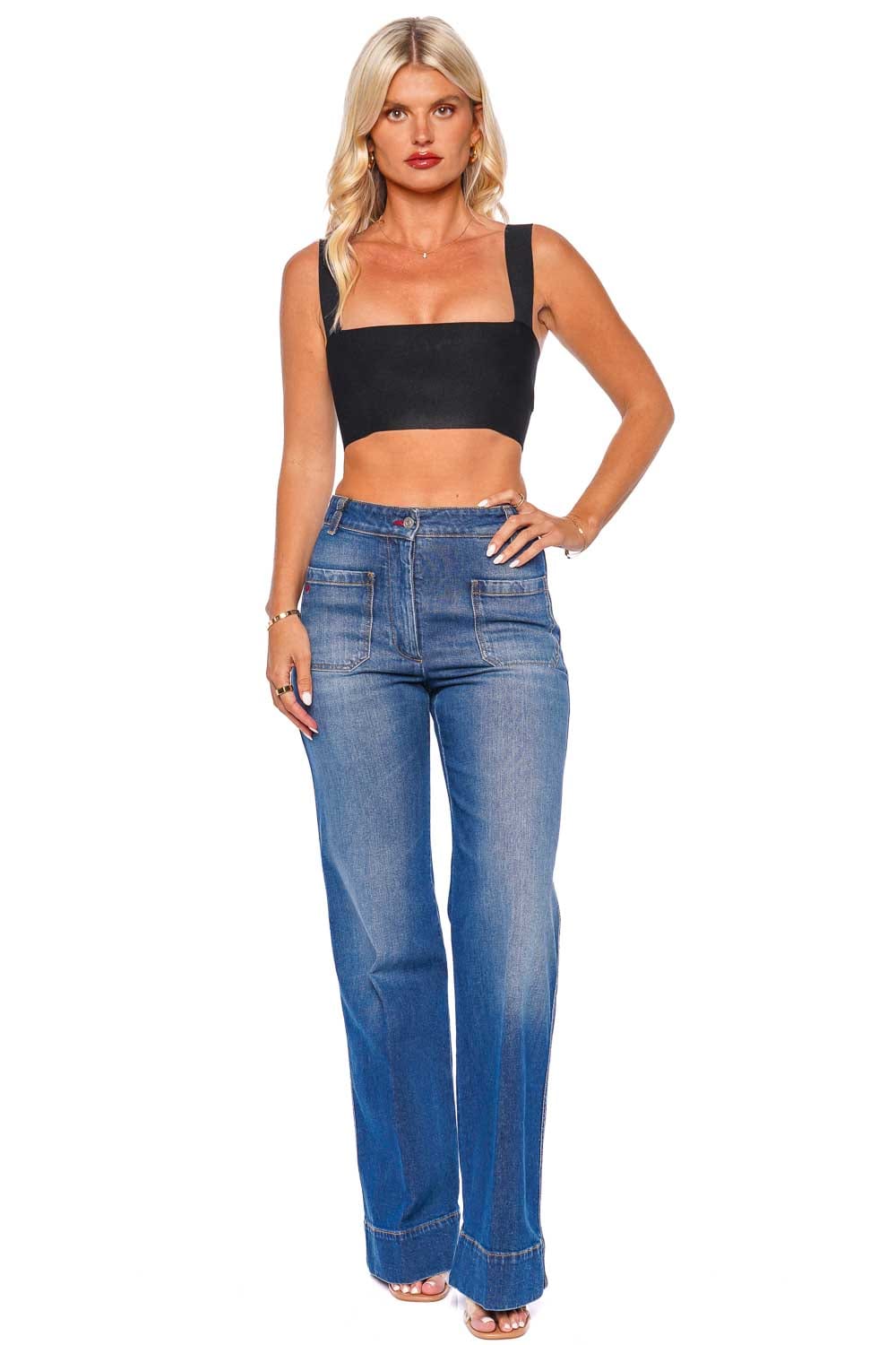 Victoria Beckham Alina Jean 1124DJE005218A Dark Vintage Wash