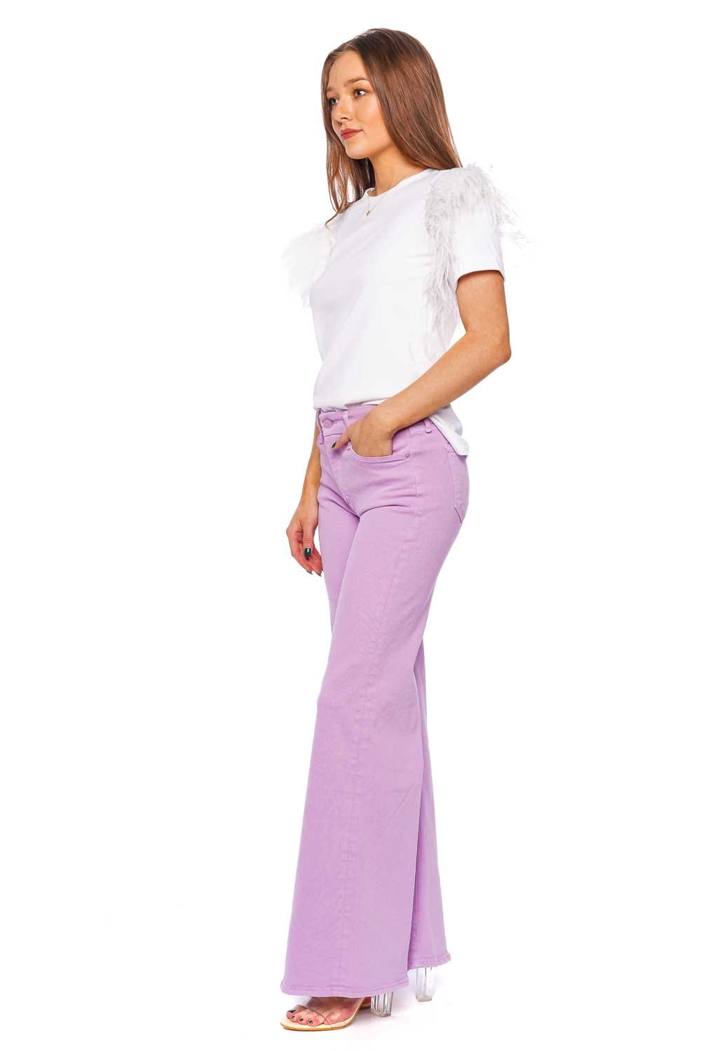 MOTHER Denim The Roller Sneak Regal Orchid Jeans