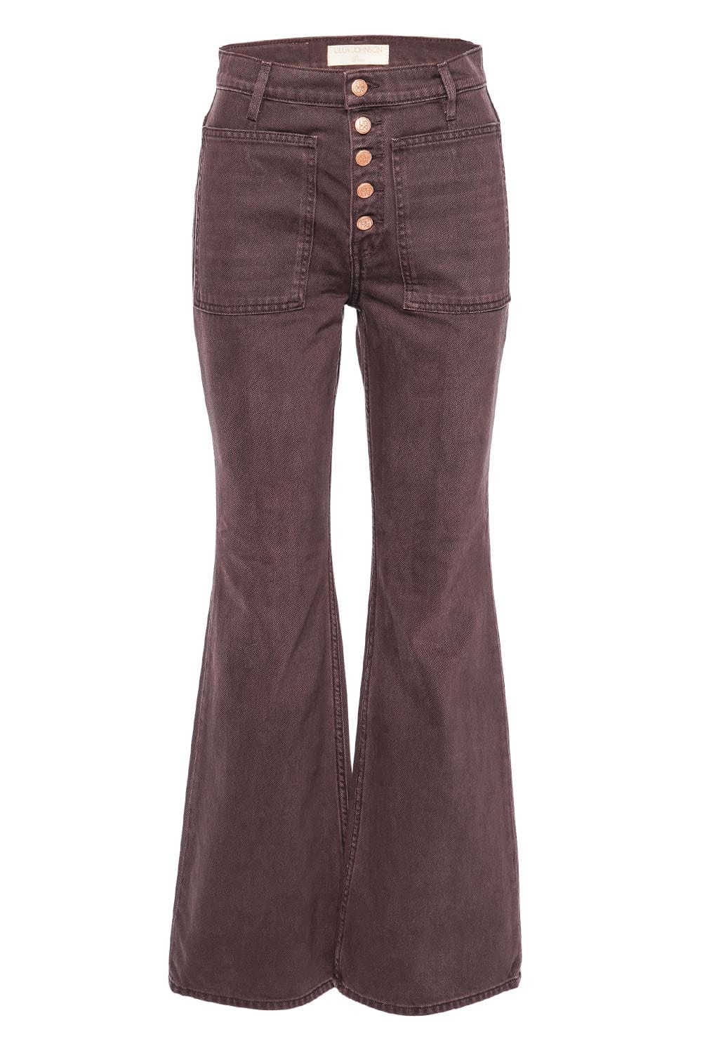 Ulla Johnson The Lou Mahogany Flared Jeans