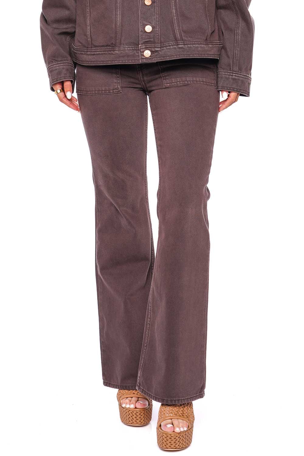 Ulla Johnson The Lou Mahogany Flared Jeans