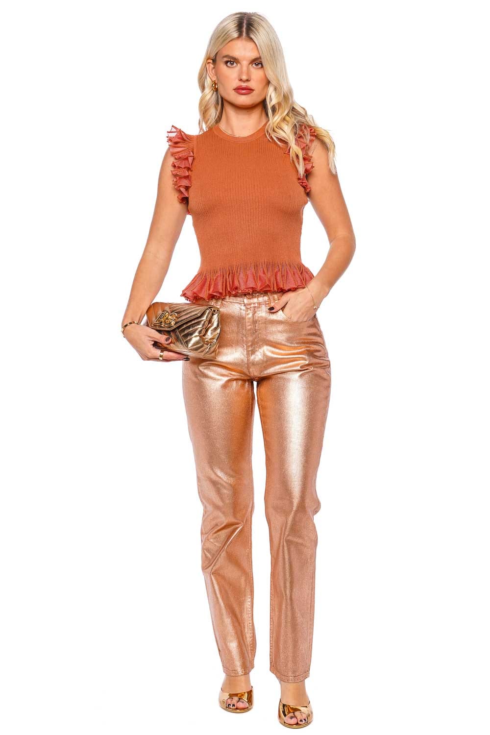 Ulla Johnson The Agnes Jean UJ990454 COPPER FOILED WASH