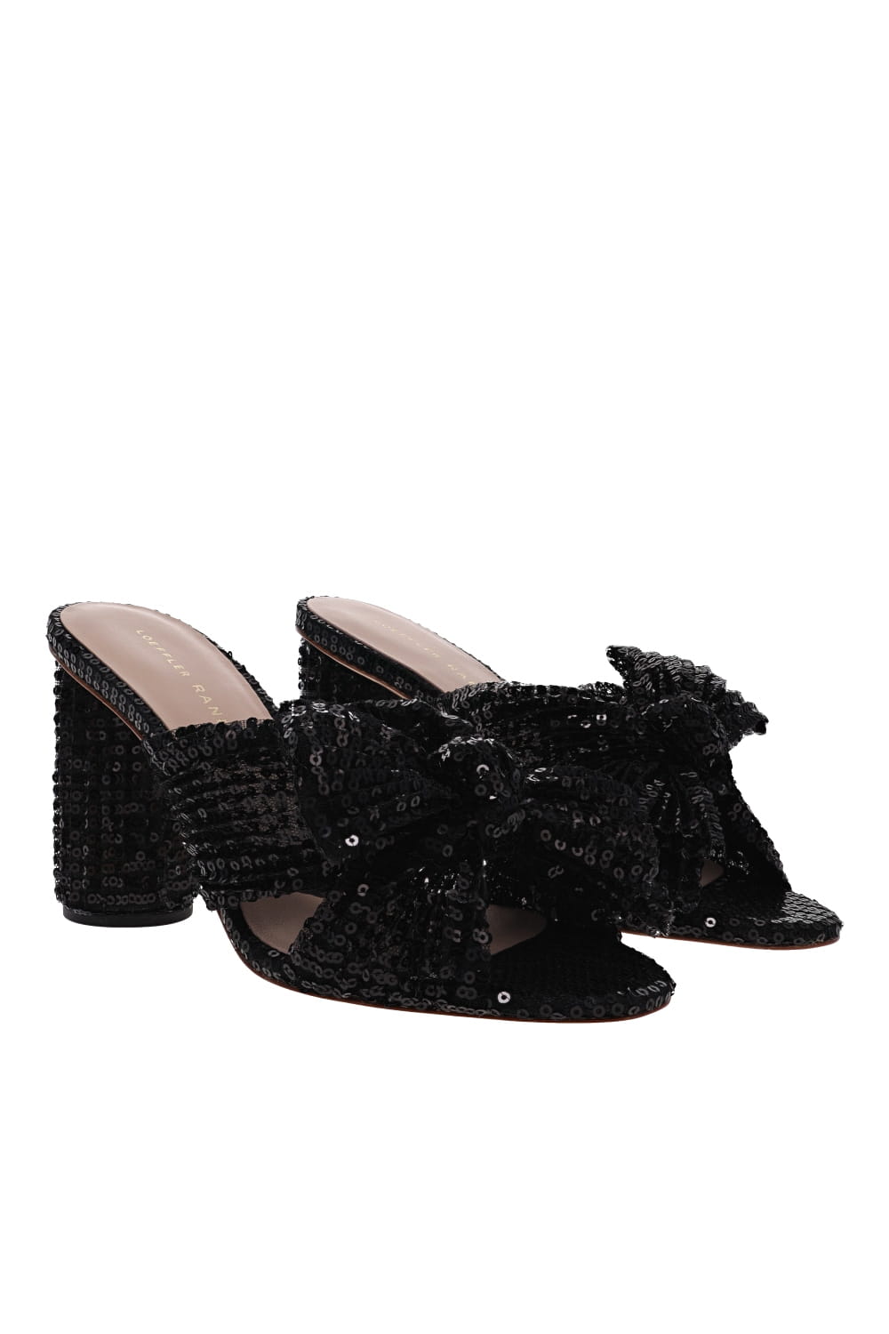 Loeffler Randall PENNY PLEATED KNOT MULE PENNY-PLSQ-BLACK Black