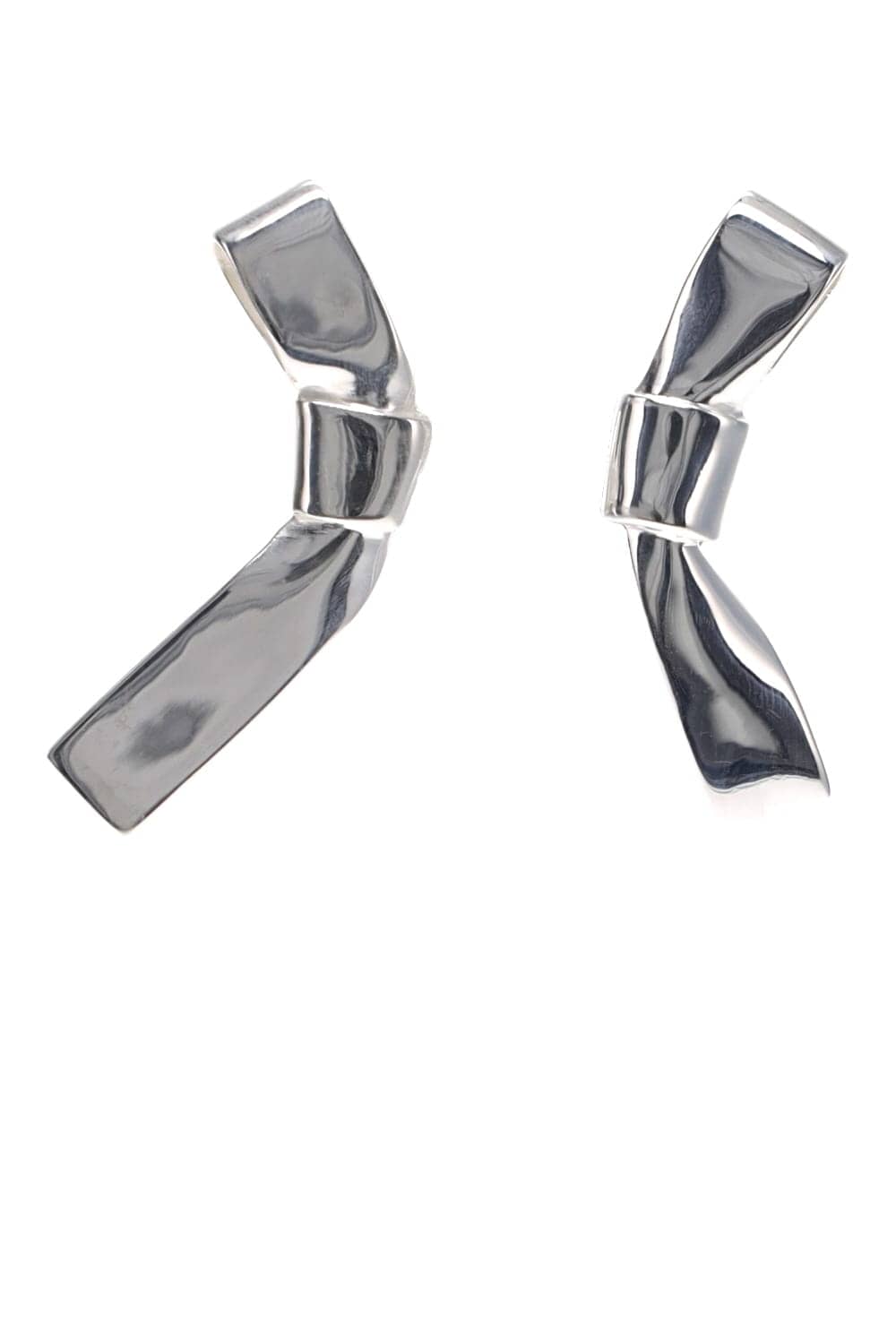 Small Cravat Sterling Silver Earrings