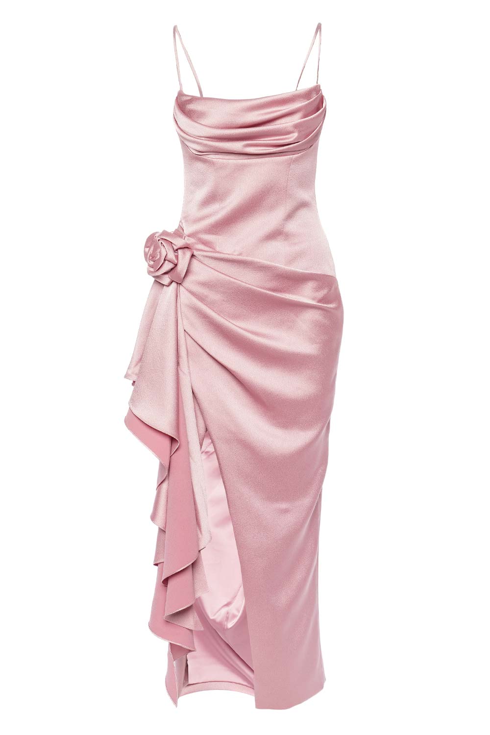 Pink Readymade Embellished Flared Dress 705KR09